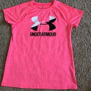 Under Armour Girls Bright Pink Dri-Fit Shirt